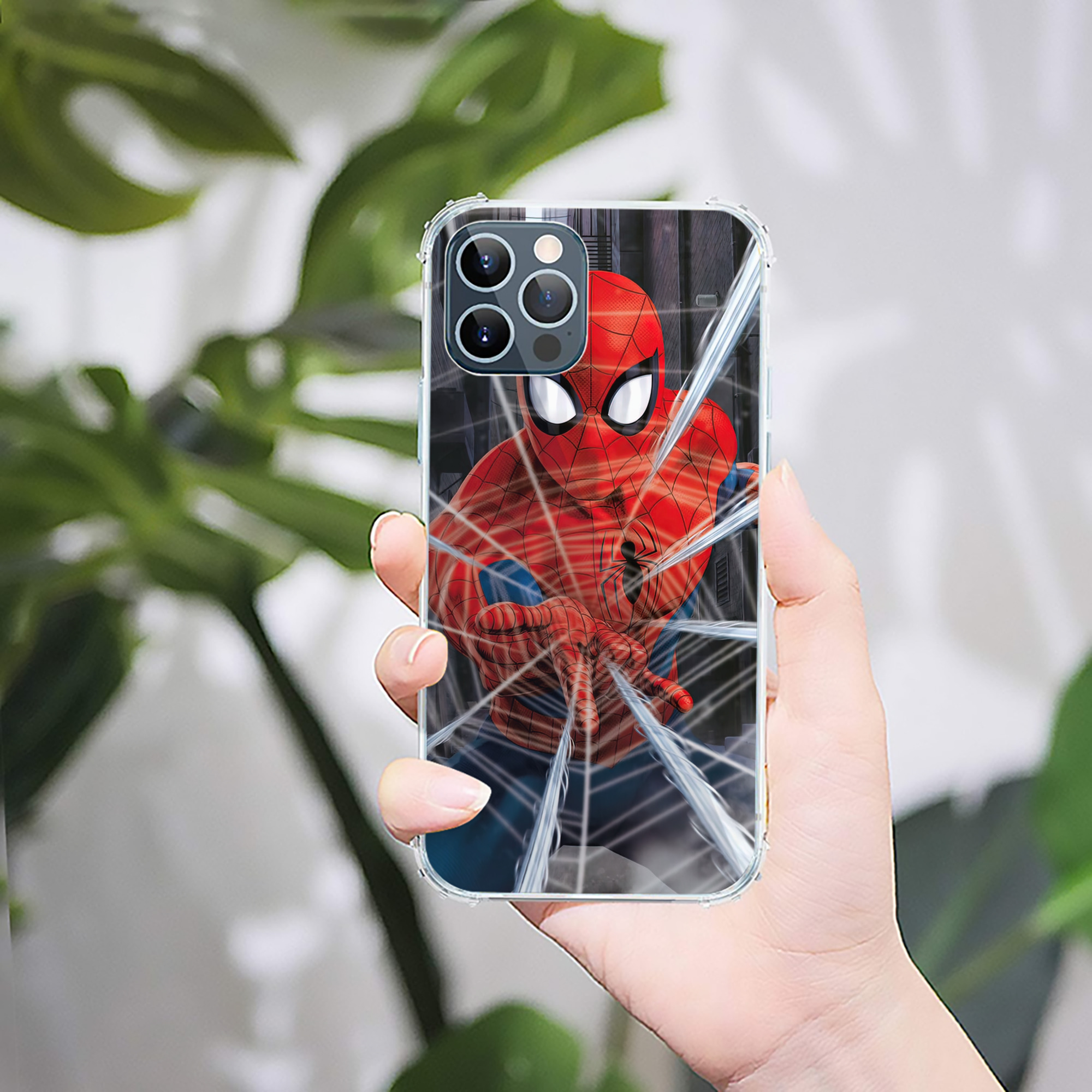 （画像用） Spider Man スパイダーマン 【iPhone 12シリーズ対応】透明スマホケース（クリアソフトケース）